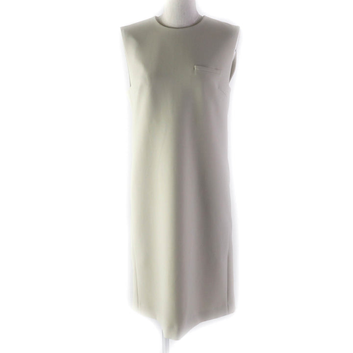 Excellent DAISY LIN one piece Sleeveless box formal dress beige Women 40 06548