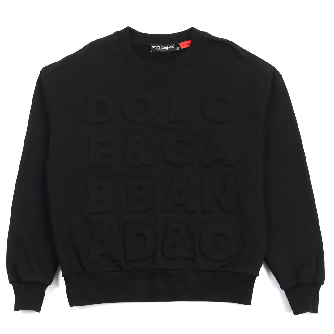 DOLCE&GABBANA sweat Black tag logo design embroidered mens XS G9QI2T / G7TOO