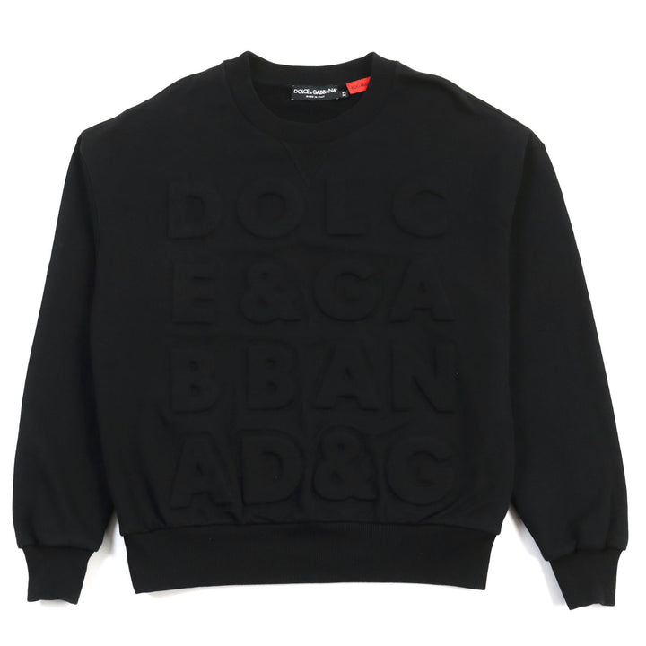 DOLCE&GABBANA sweat Black tag logo design embroidered mens XS G9QI2T / G7TOO