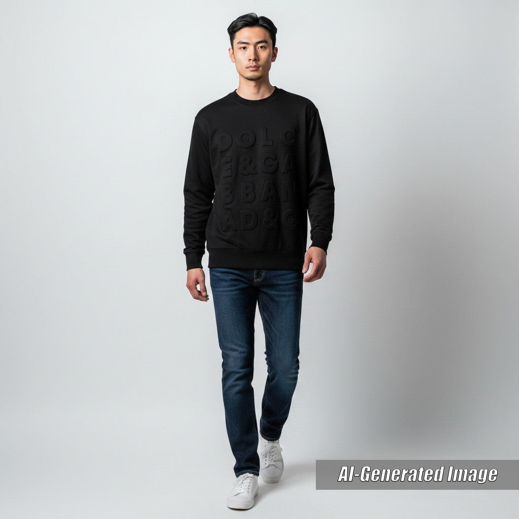 Discounted Very Good DOLCE&GABBANA sweat Black tag logo design embroidered XS G9QI2T/G7TOO