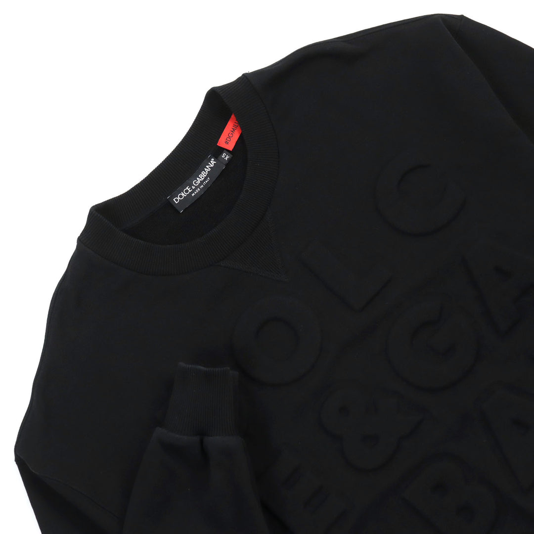DOLCE&GABBANA sweat Black tag logo design embroidered mens XS G9QI2T / G7TOO