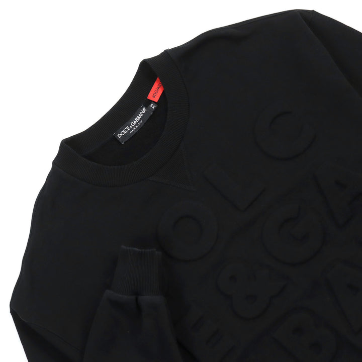DOLCE&GABBANA sweat Black tag logo design embroidered mens XS G9QI2T / G7TOO