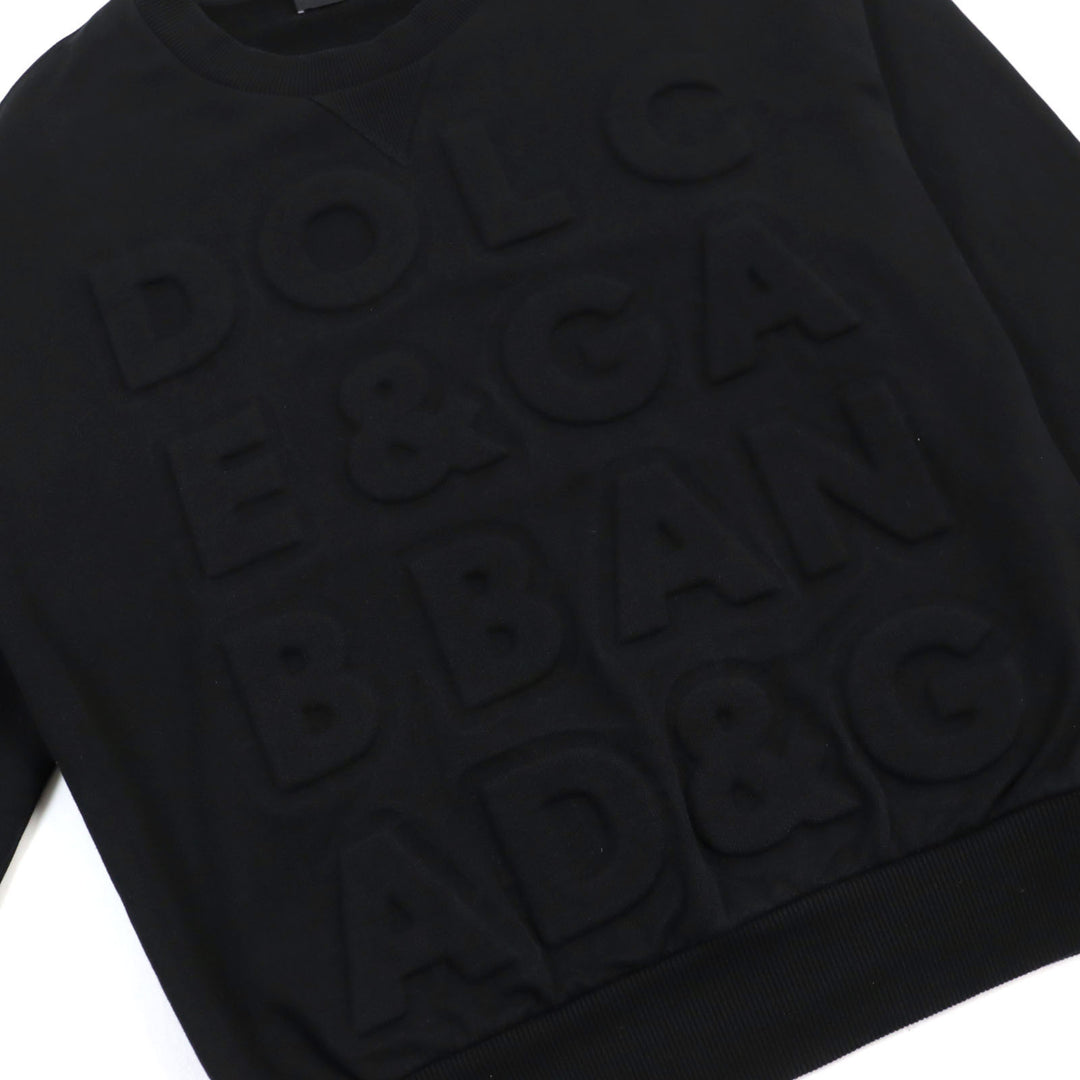 DOLCE&GABBANA sweat Black tag logo design embroidered mens XS G9QI2T / G7TOO