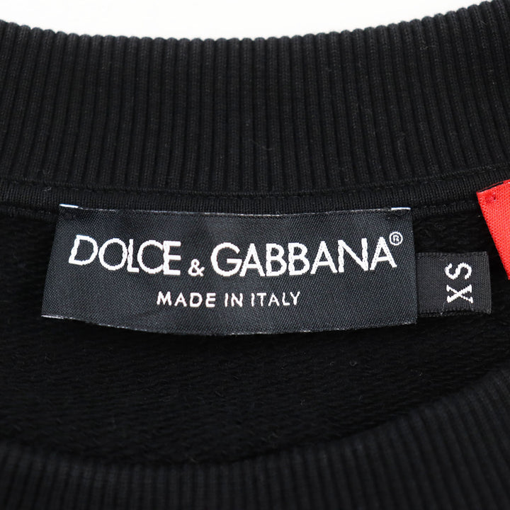DOLCE&GABBANA sweat Black tag logo design embroidered mens XS G9QI2T / G7TOO