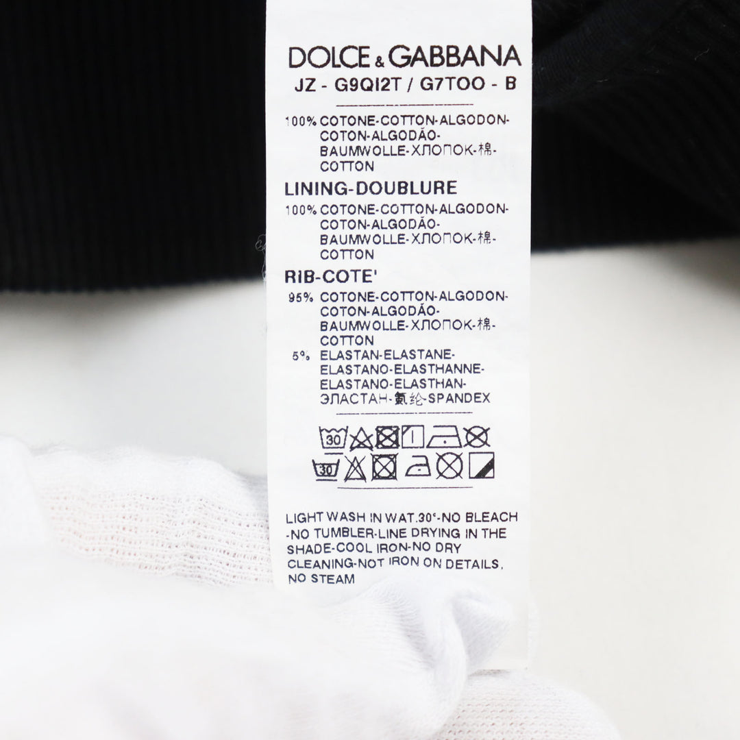 DOLCE&GABBANA sweat Black tag logo design embroidered mens XS G9QI2T / G7TOO