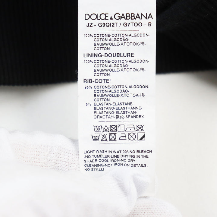DOLCE&GABBANA sweat Black tag logo design embroidered mens XS G9QI2T / G7TOO