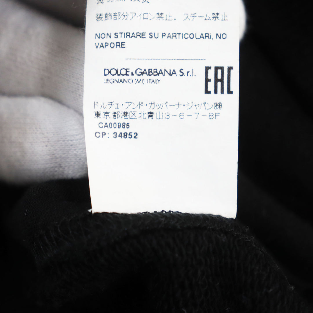 DOLCE&GABBANA sweat Black tag logo design embroidered mens XS G9QI2T / G7TOO