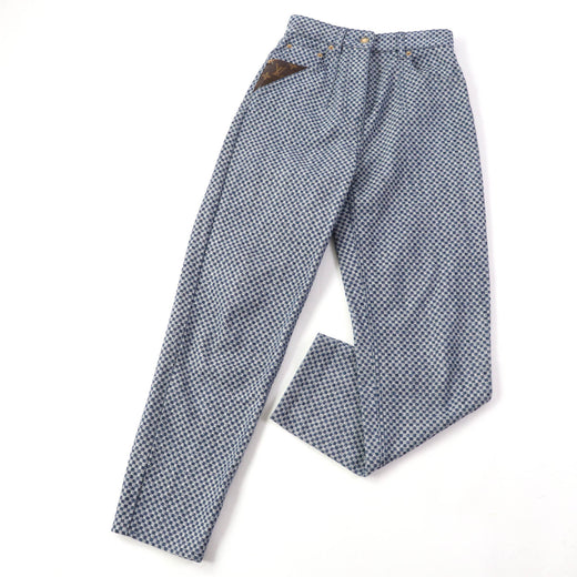 Discounted Great LOUIS VUITTON Denim pants Damier Pattern with Monogram Leather 34