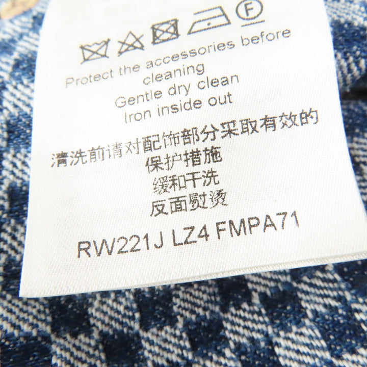 Discounted Great LOUIS VUITTON Denim pants Damier Pattern with Monogram Leather 34