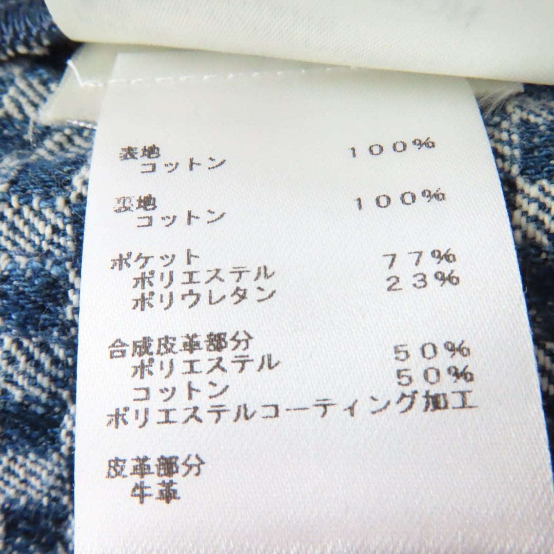 Discounted Great LOUIS VUITTON Denim pants Damier Pattern with Monogram Leather 34