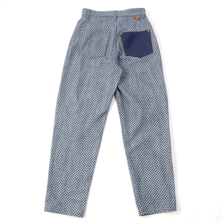 Discounted Great LOUIS VUITTON Denim pants Damier Pattern with Monogram Leather 34