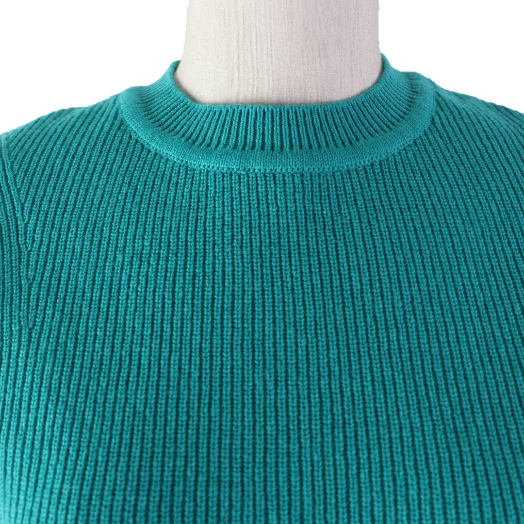 Excellent HERMES Short sleeve knit Short sleeve Green system cashmere Women 36