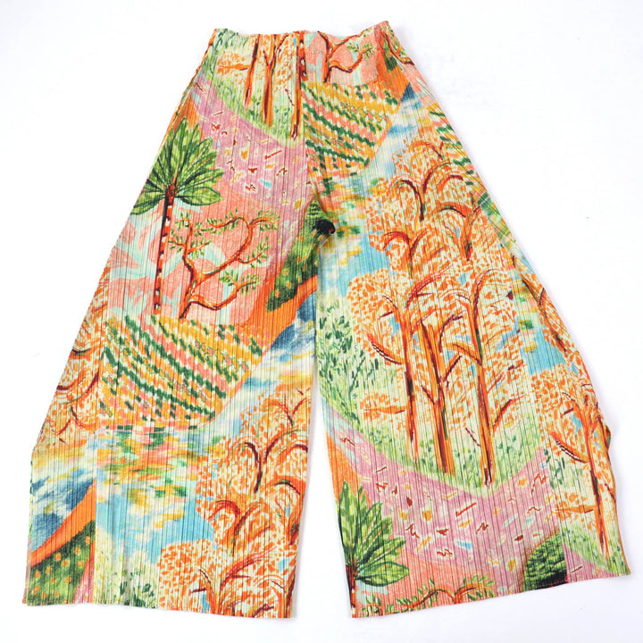 Discounted Excellent PLEATS PLEASE Wide pants PROMENADE Total pattern print 4 PP31JF705