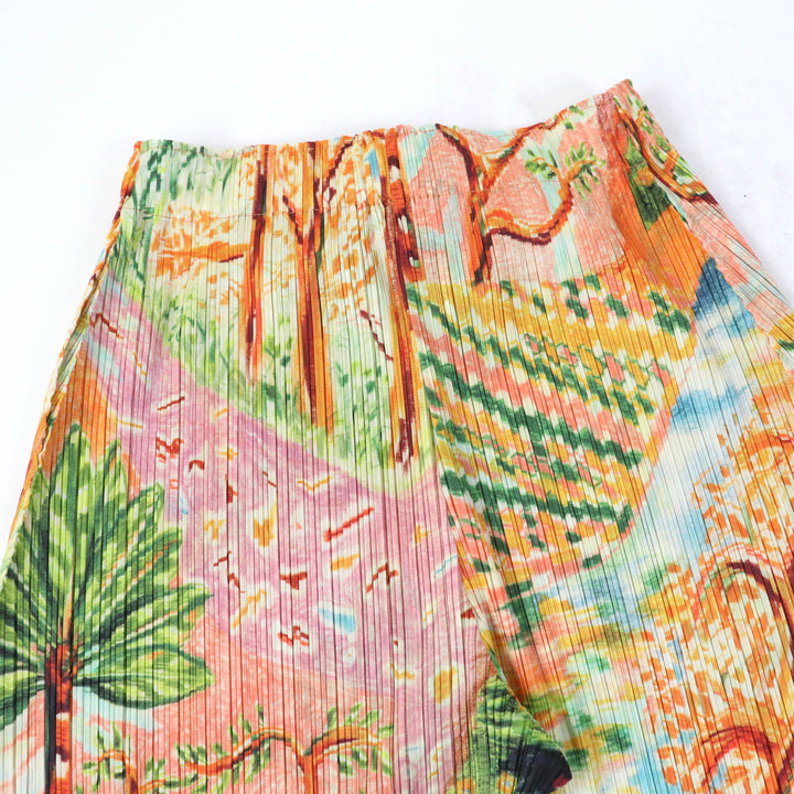 Discounted Excellent PLEATS PLEASE Wide pants PROMENADE Total pattern print 4 PP31JF705