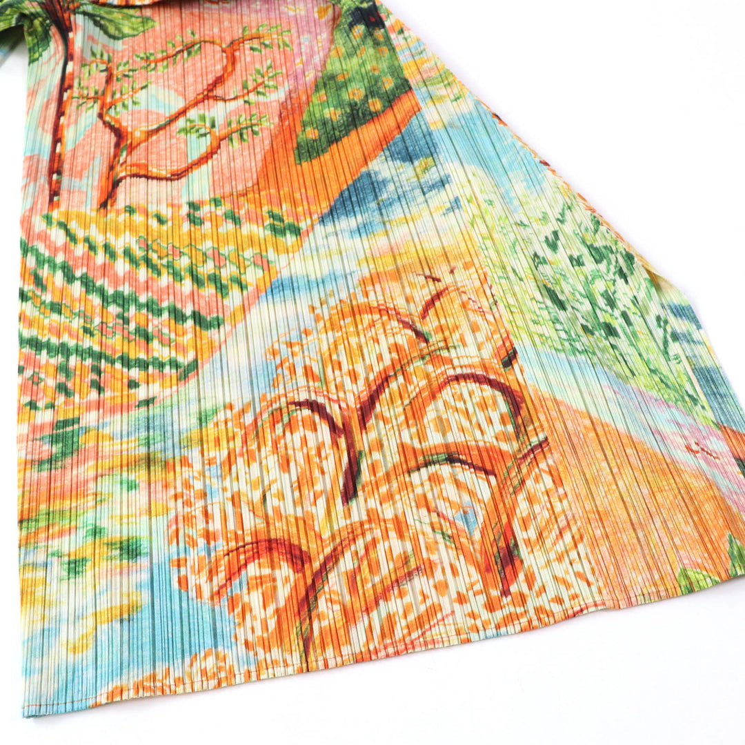 Discounted Excellent PLEATS PLEASE Wide pants PROMENADE Total pattern print 4 PP31JF705