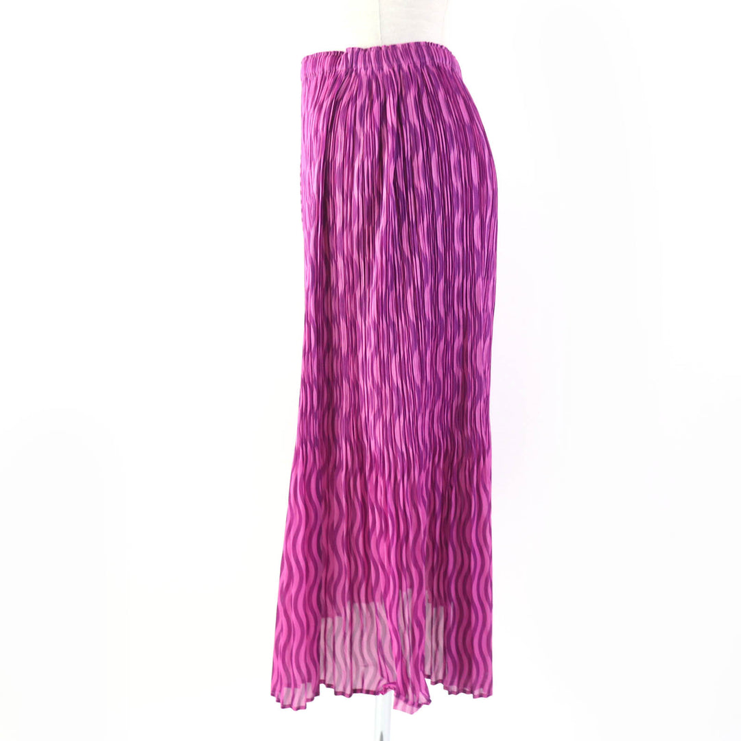 Discounted Excellent PLEATS PLEASE two-piece set Wave Pattern Long Sleeve Shirt/Long Skirt