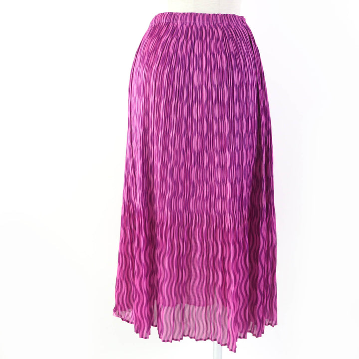 Discounted Excellent PLEATS PLEASE two-piece set Wave Pattern Long Sleeve Shirt/Long Skirt