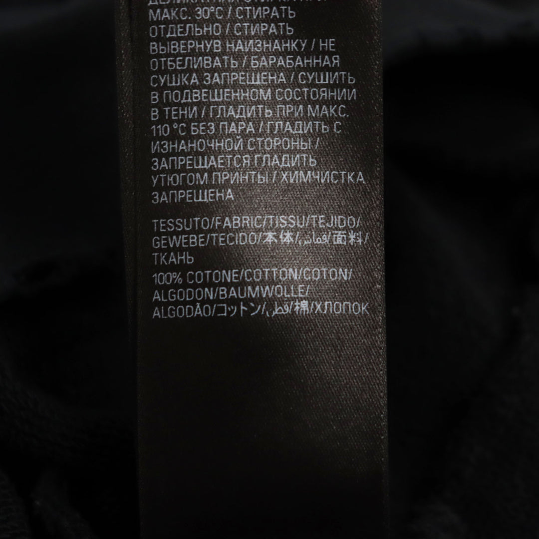 Discounted Great BALENCIAGA hoodie Distressed logo print large fit sweatshirt black 2