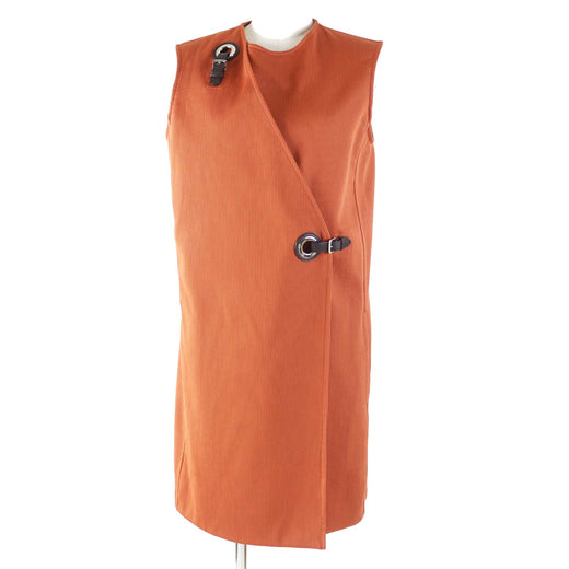 Discounted Excellent HERMES one piece ROBE PORTEFEUILLE terracotta cotton Women 38 2E0527D6