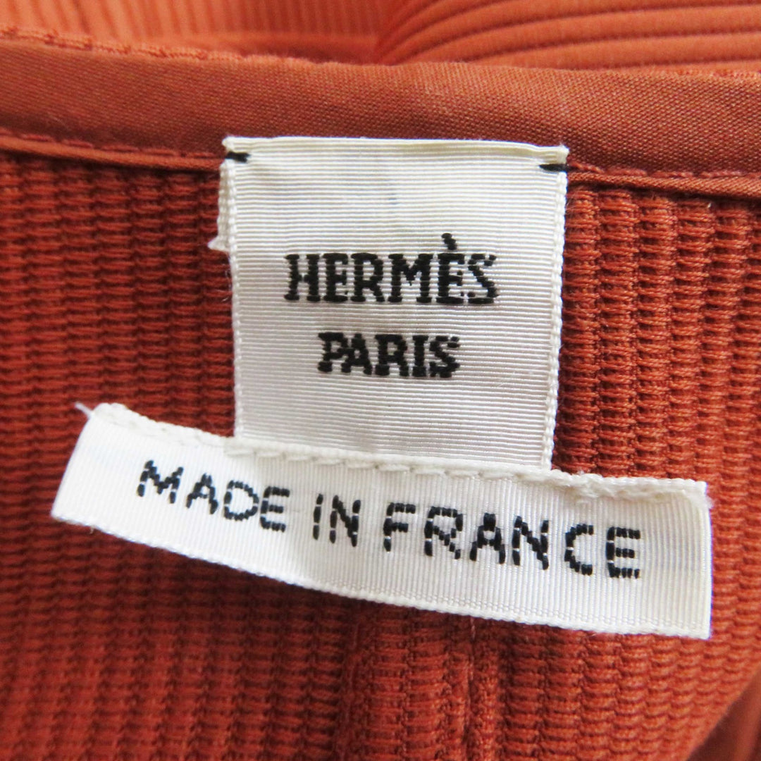 Discounted Excellent HERMES one piece ROBE PORTEFEUILLE terracotta cotton Women 38 2E0527D6