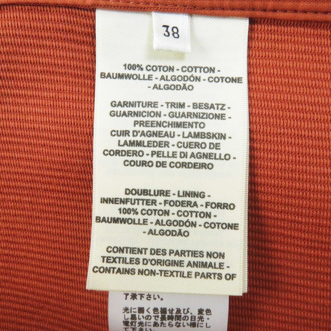 Discounted Excellent HERMES one piece ROBE PORTEFEUILLE terracotta cotton Women 38 2E0527D6