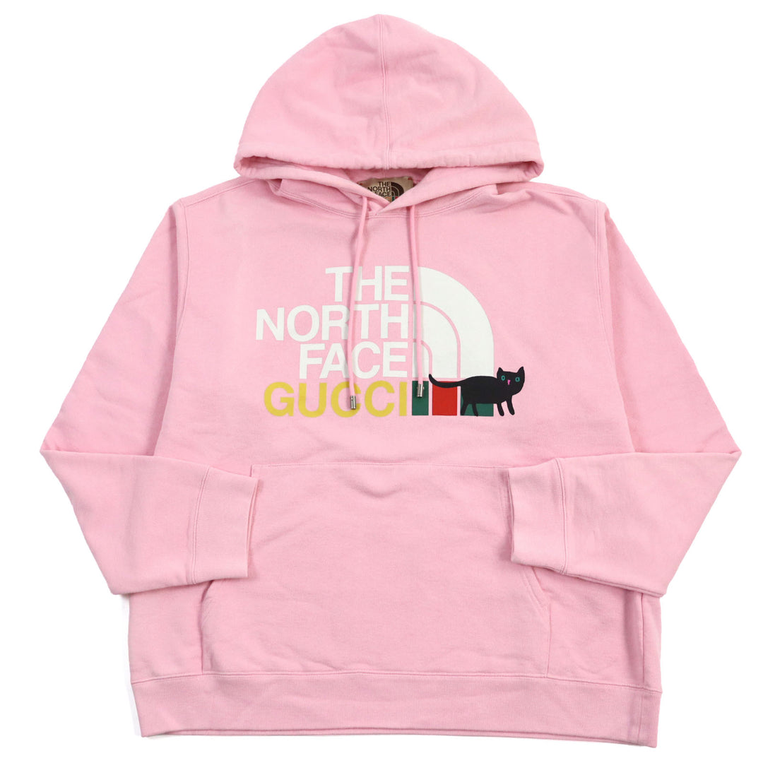 Discounted Great GUCCI THE NORTH FACE Parker Logo print pullover pink cotton mens M 626989