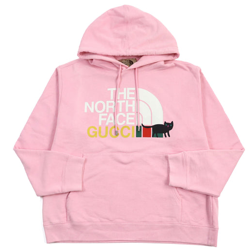 Discounted Great GUCCI THE NORTH FACE Parker Logo print pullover pink cotton mens M 626989