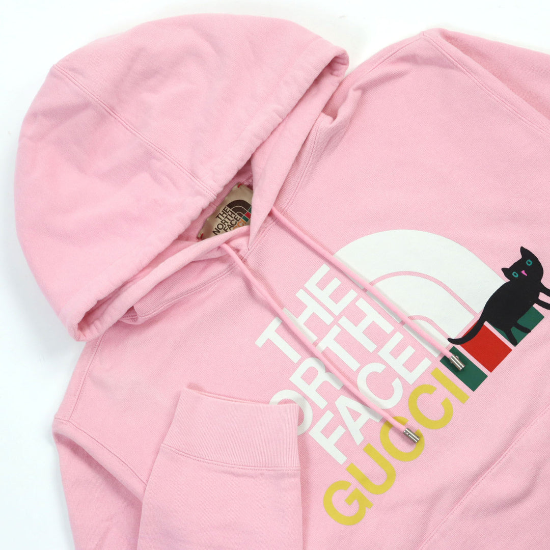 Discounted Great GUCCI THE NORTH FACE Parker Logo print pullover pink cotton mens M 626989