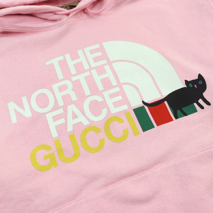 Discounted Great GUCCI THE NORTH FACE Parker Logo print pullover pink cotton mens M 626989