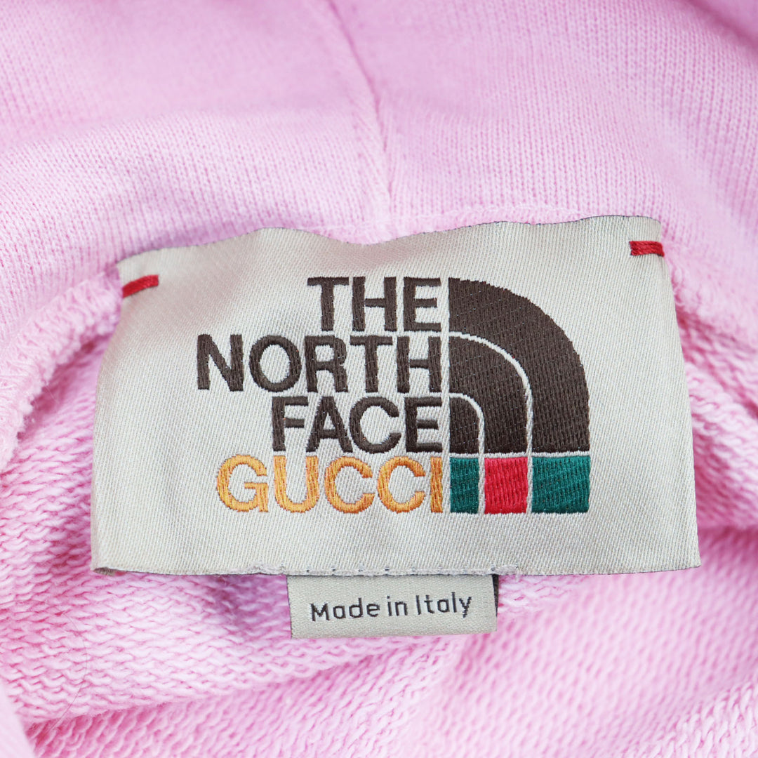Discounted Great GUCCI THE NORTH FACE Parker Logo print pullover pink cotton mens M 626989