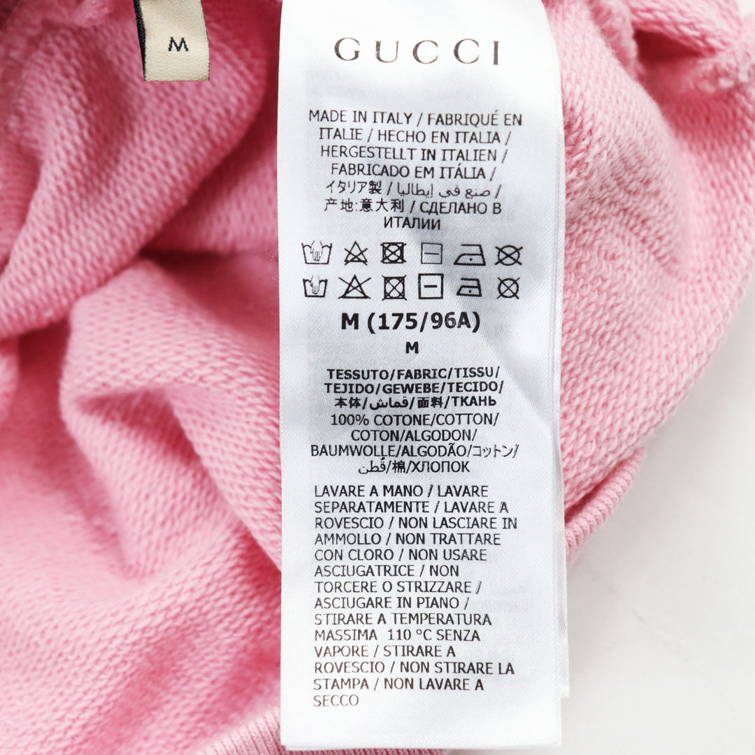 Discounted Great GUCCI THE NORTH FACE Parker Logo print pullover pink cotton mens M 626989