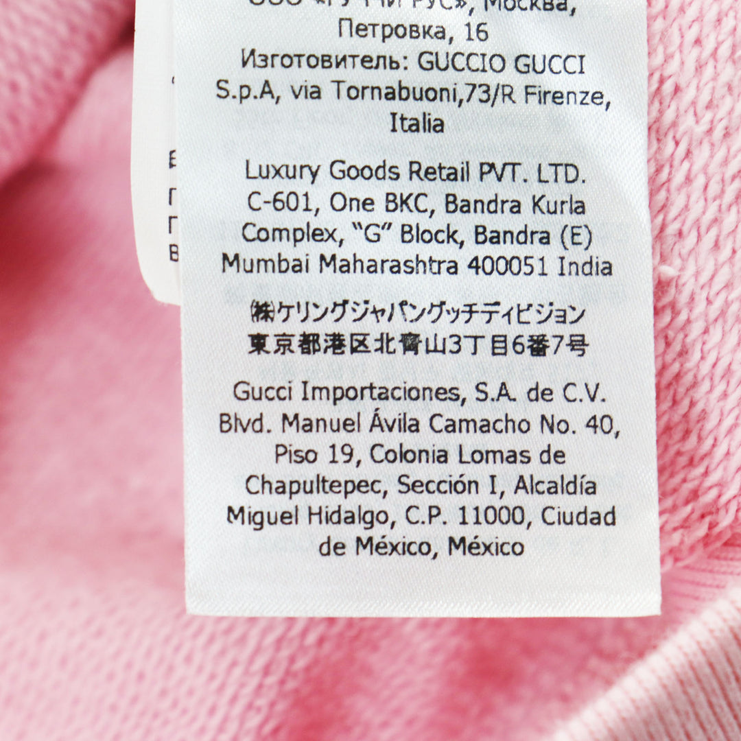 Discounted Great GUCCI THE NORTH FACE Parker Logo print pullover pink cotton mens M 626989