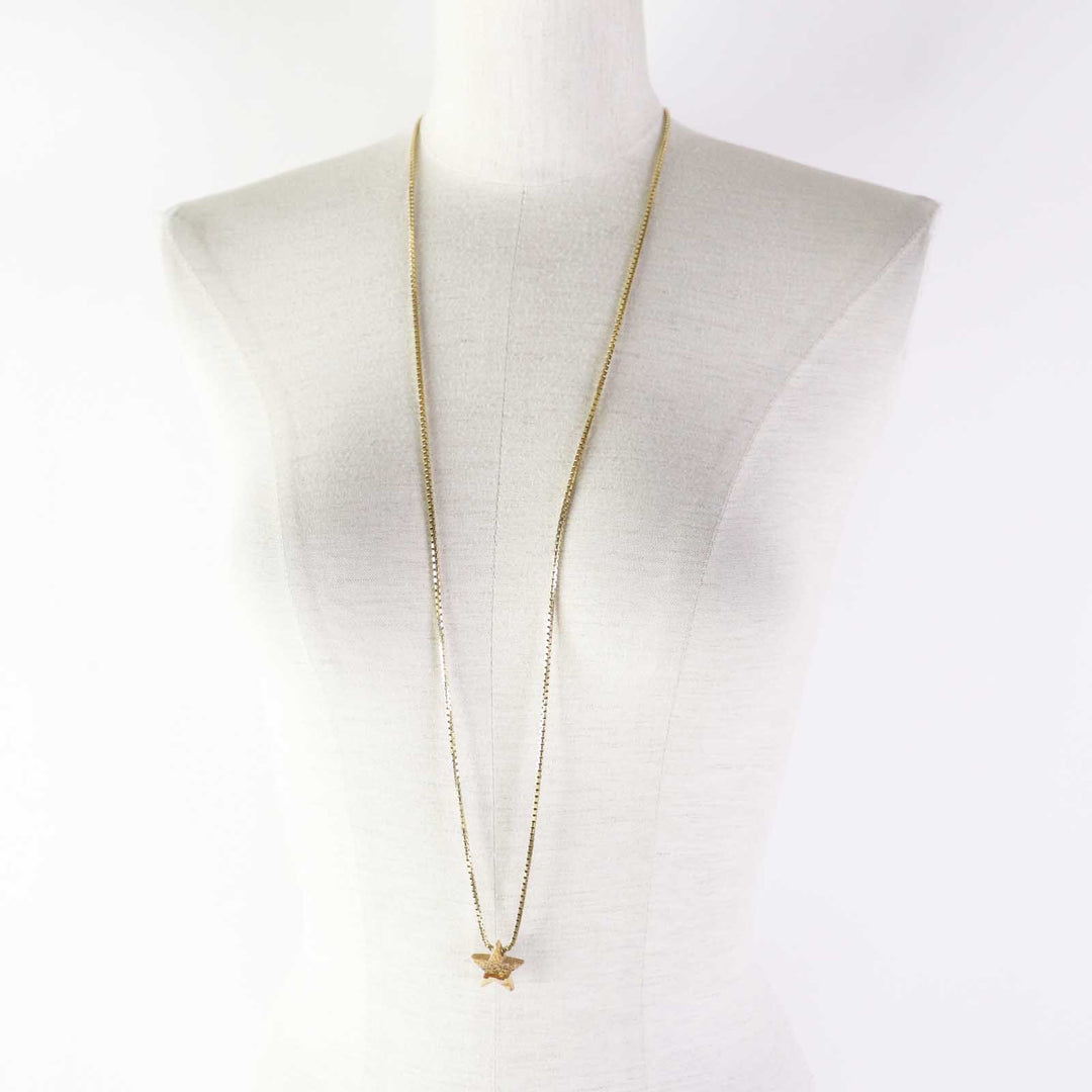 Discounted Very Good BOTTEGAVENETA Necklace Star motif Brown AG925 Women