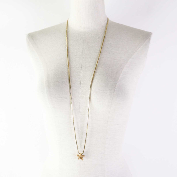 Discounted Very Good BOTTEGAVENETA Necklace Star motif Brown AG925 Women