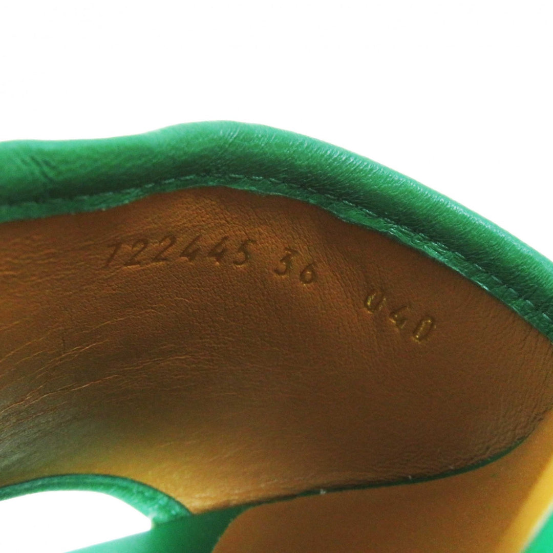 Discounted Pristine GUCCI×adidas Mule GG logo Green white leather Women 36 722445