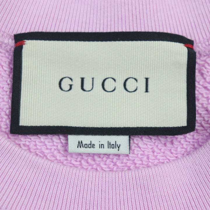 Discounted Great GUCCI sweat Skull print crew neck pullover Purple pink cotton Women XS