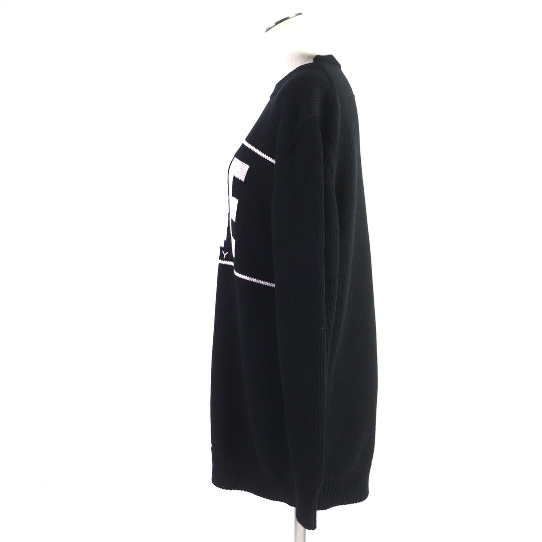 Discounted Great GIVENCHY knit LOVE Oversized Crewneck black cotton Women S BW9 00A4 Z01
