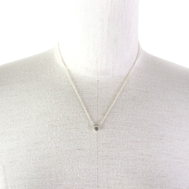 Great TIFFANY&Co. Necklace Color by the Yard Aquamarine 0.13 carat Silver SV925