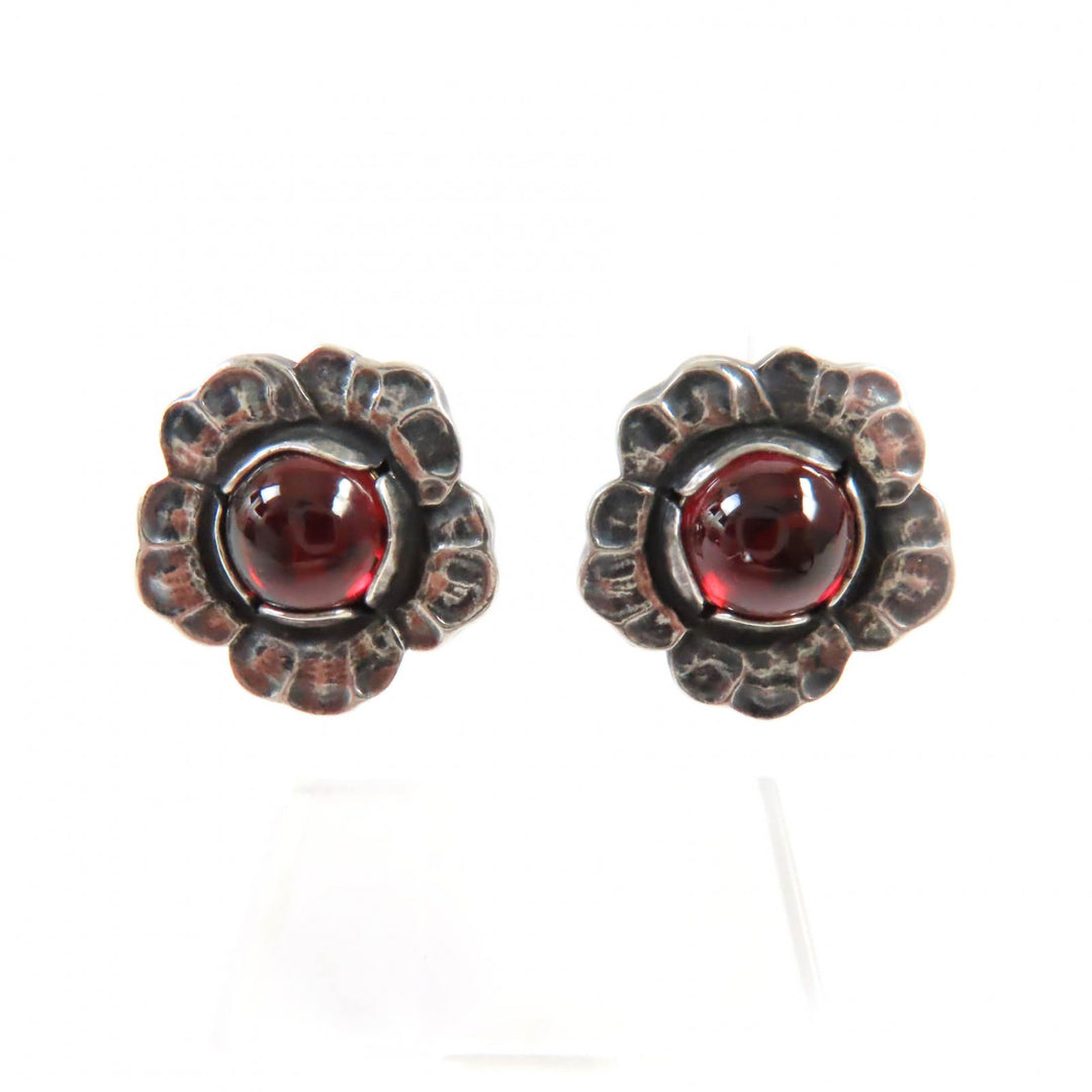Discounted Great Georg Jensen Earring Bloom Silver Red AG925 Women 2002 Ear clip/Earring