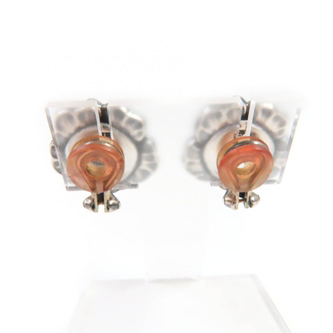 Discounted Great Georg Jensen Earring Bloom Silver Red AG925 Women 2002 Ear clip/Earring