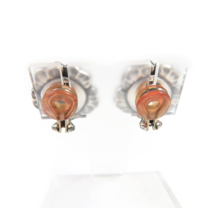 Discounted Great Georg Jensen Earring Bloom Silver Red AG925 Women 2002 Ear clip/Earring
