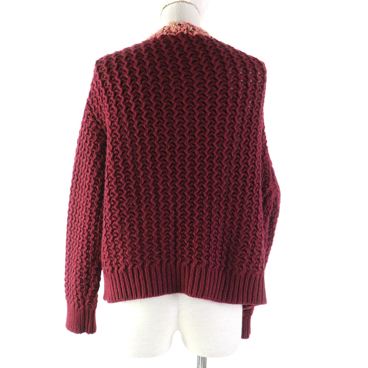 Excellent CHANEL cardigan Bordeaux cashmere Women P72932