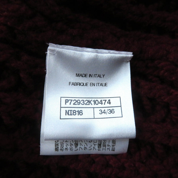 Excellent CHANEL cardigan Bordeaux cashmere Women P72932