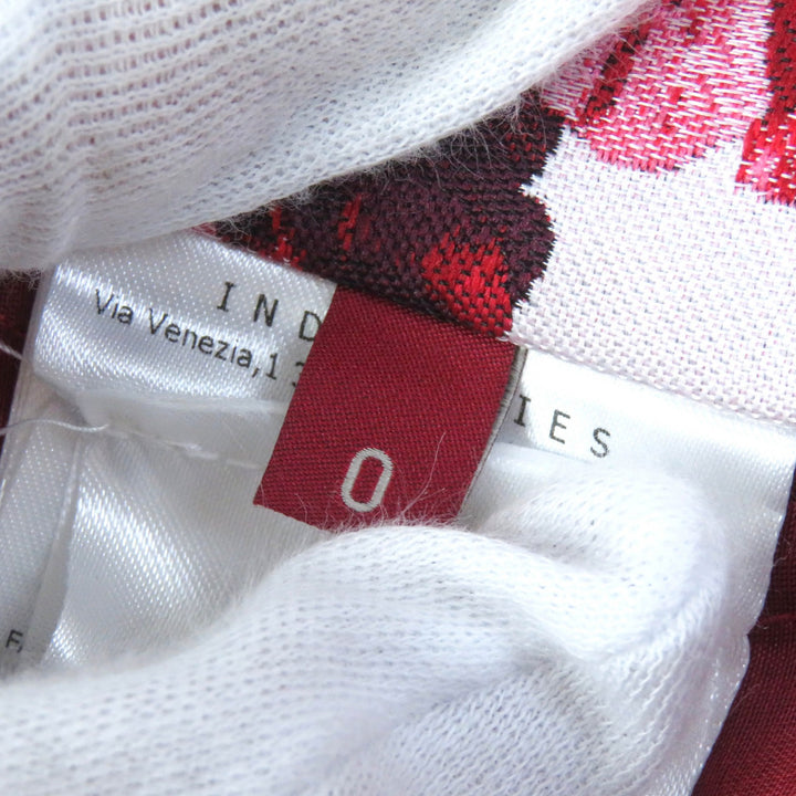 Pristine MONCLER GAMME ROUGE collarless jacket SOPHE 100% silk lining, Women 0