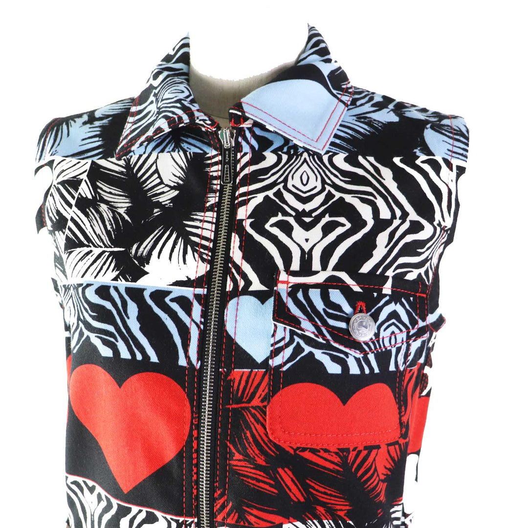 Discounted Pristine HERMES one piece Wild Print Denim With serie buttons Multi 36 3E0551D1