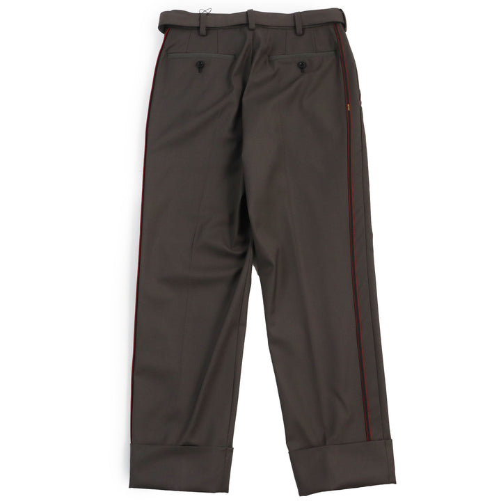 Discounted Pristine Sacai Pants Suiting Pants Belted slacks Brown wool mens 1 23-03034M