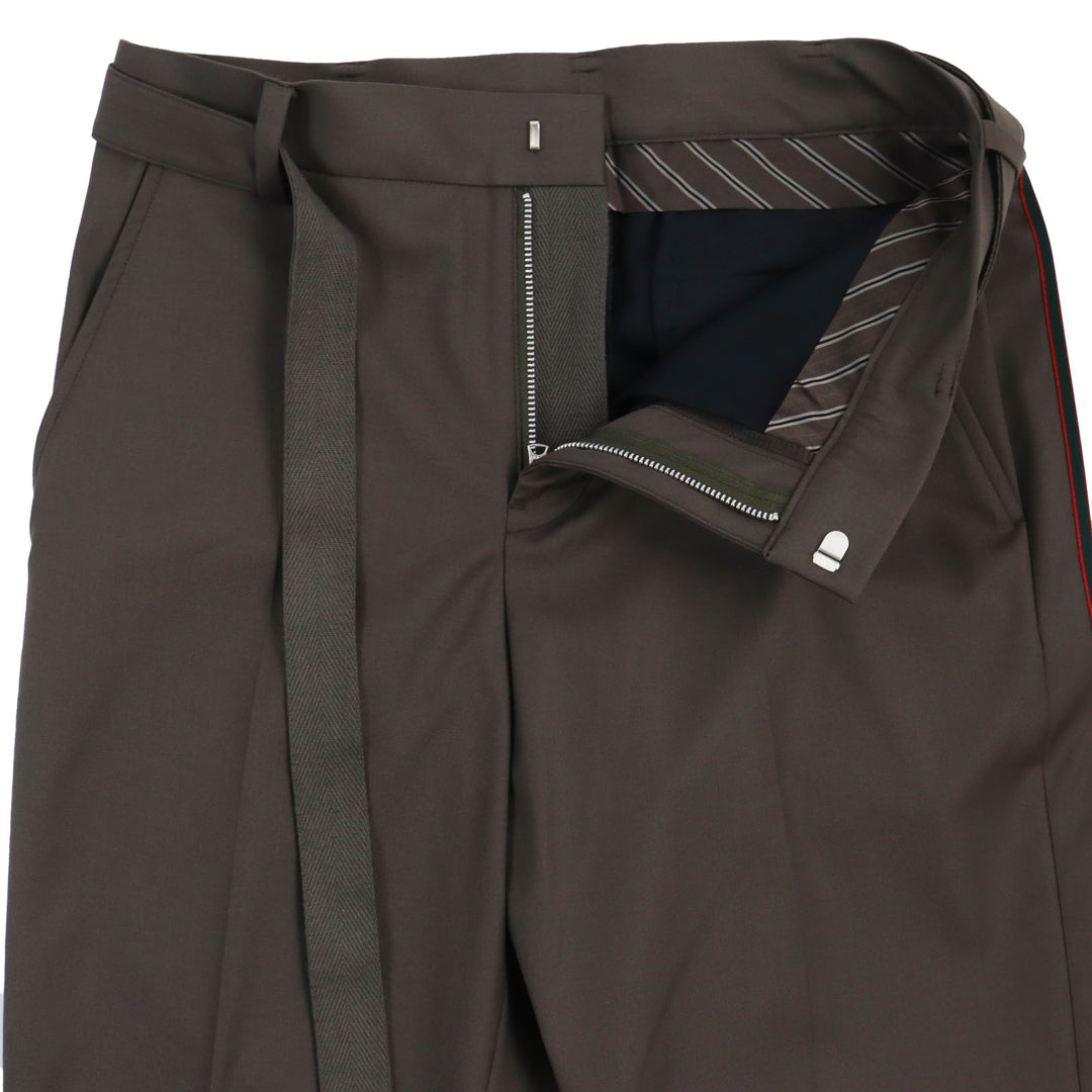 Discounted Pristine Sacai Pants Suiting Pants Belted slacks Brown wool mens 1 23-03034M