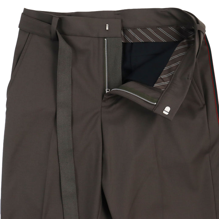 Discounted Pristine Sacai Pants Suiting Pants Belted slacks Brown wool mens 1 23-03034M