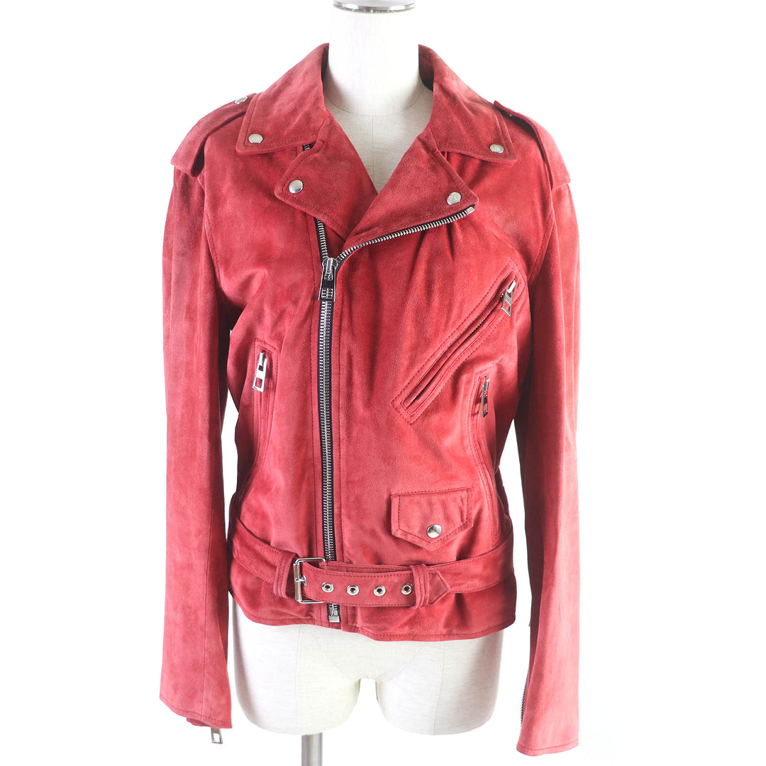 LOEWE Leather jacket Leather Jacket Double Breasted Red leather 36 D1268178CH