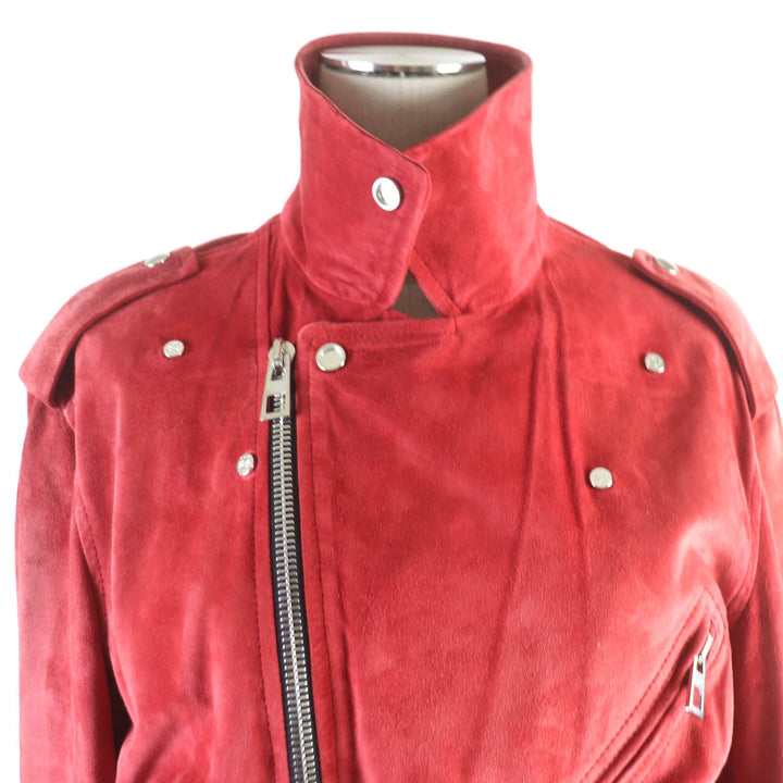 LOEWE Leather jacket Leather Jacket Double Breasted Red leather 36 D1268178CH